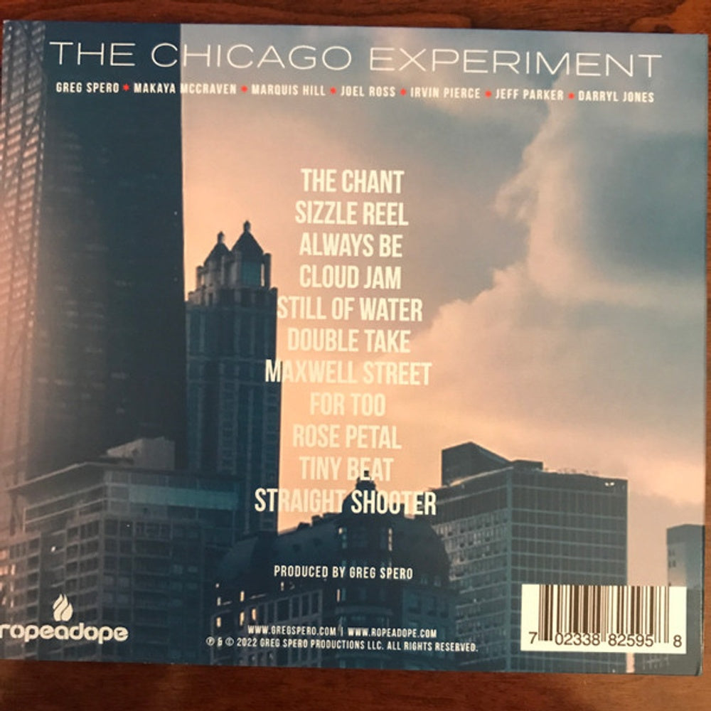 Back Cover: Greg Spero – The Chicago Experiment CD | Relix