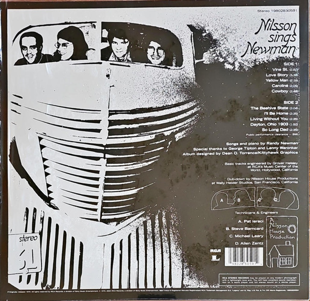 Back Cover: Harry Nilsson – Nilsson Sings Newman Vinyl LP | Relix