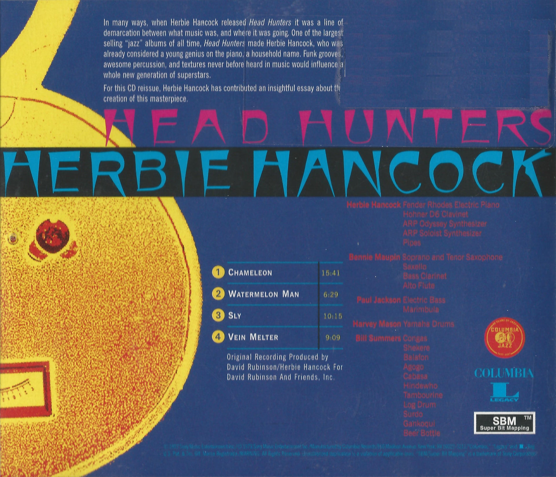 Back Cover: Herbie Hancock – Headhunters (remastered CD) CD | Relix