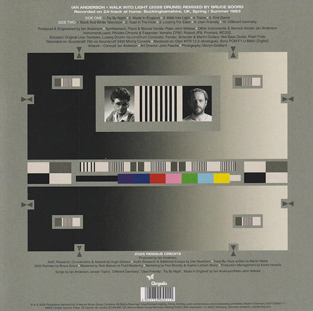 Back Cover: Ian Anderson – Walk Into Light: 2026 Drums (Uk LP Vinyl) Vinyl LP | Relix