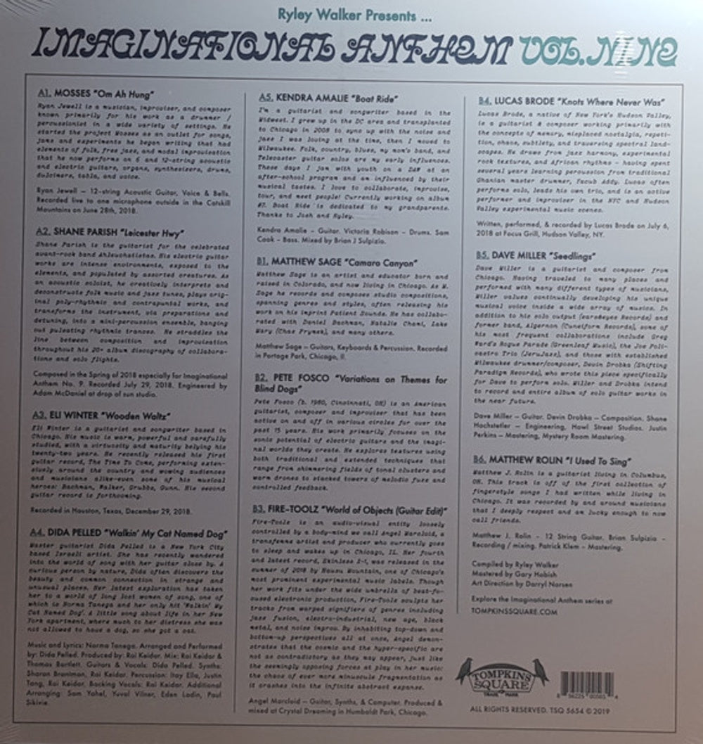 Back Cover: Imaginational Anthem 9 Ryley Walker Presents / Va – Imaginational Anthem, Vol. 9: Ryley Walker Presents (Various Artists LP Vinyl) Vinyl LP | Relix