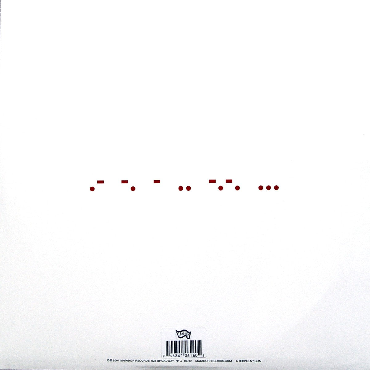 Back Cover: Interpol – Antics Vinyl LP | Relix