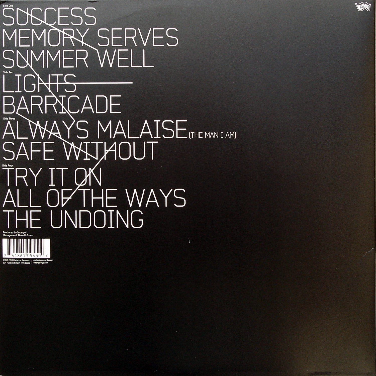 Back Cover: Interpol – Interpol Vinyl LP | Relix