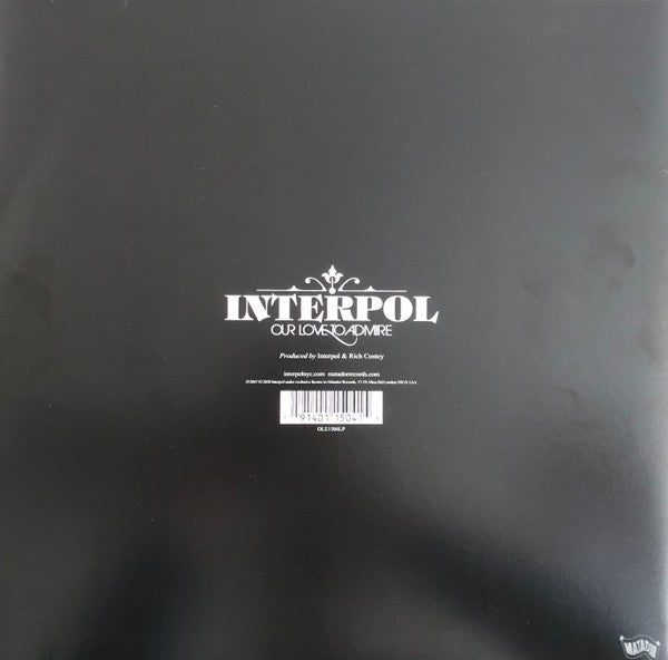 Back Cover: Interpol – Our Love To Admire Vinyl LP | Relix