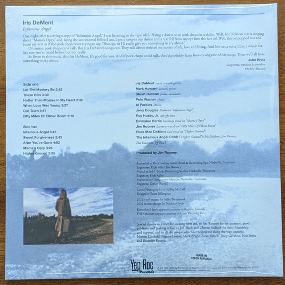 Back Cover: Iris DeMent – Infamous Angel: 30th Anniversary Vinyl LP | Relix