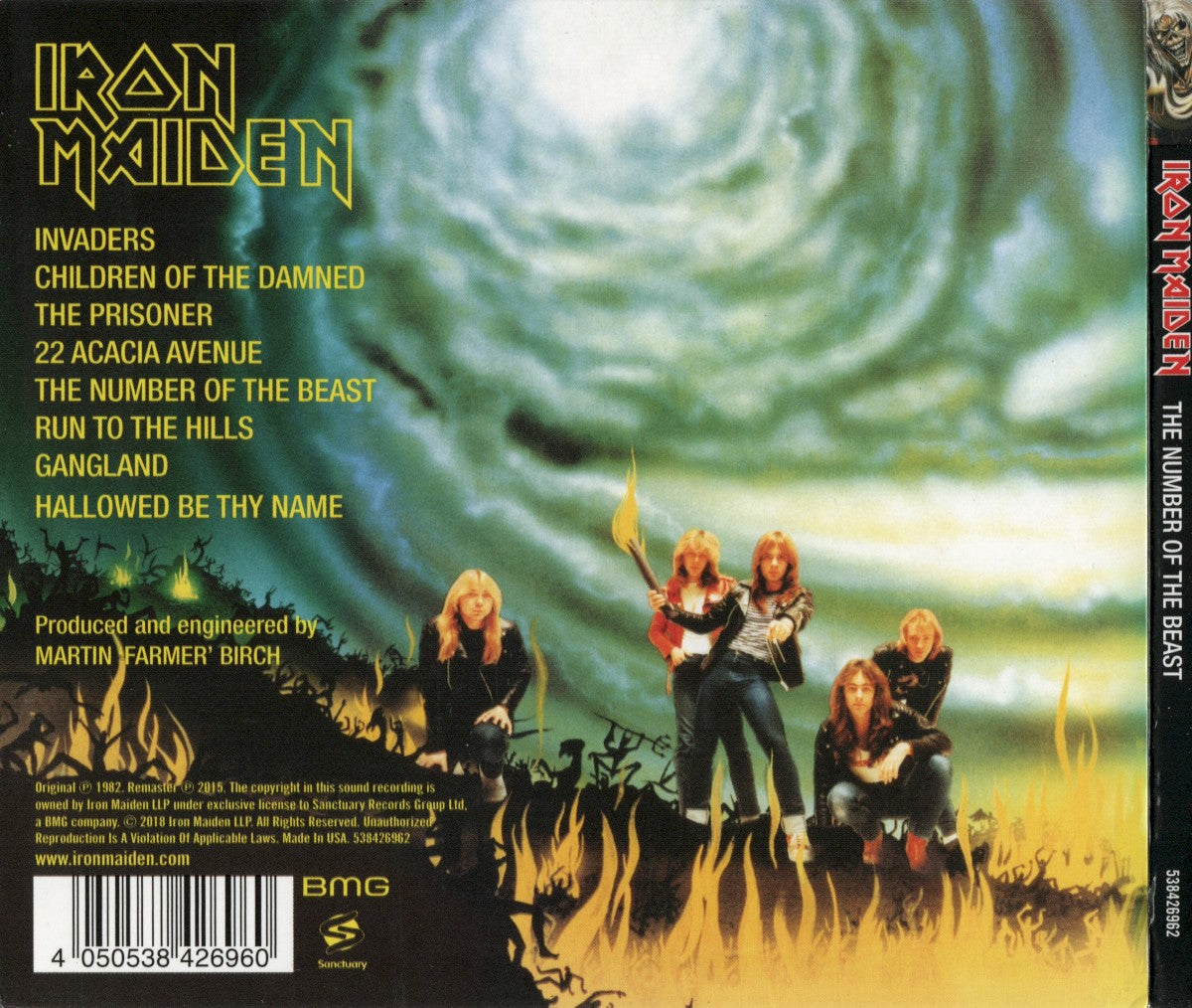 Back Cover: Iron Maiden – Number of the Beast (CD) CD | Relix