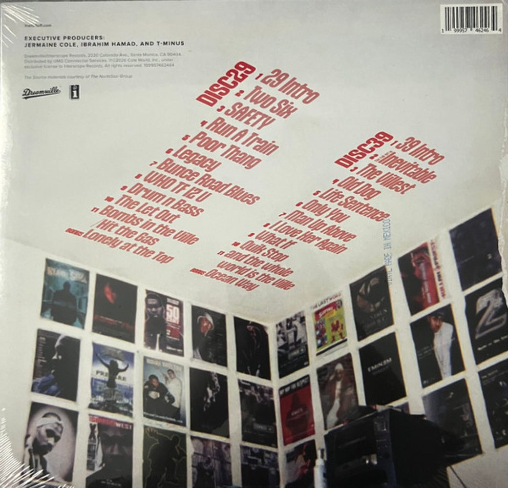 Back Cover: J. Cole – The Fall-Off (Red LP Vinyl) Vinyl LP | Relix