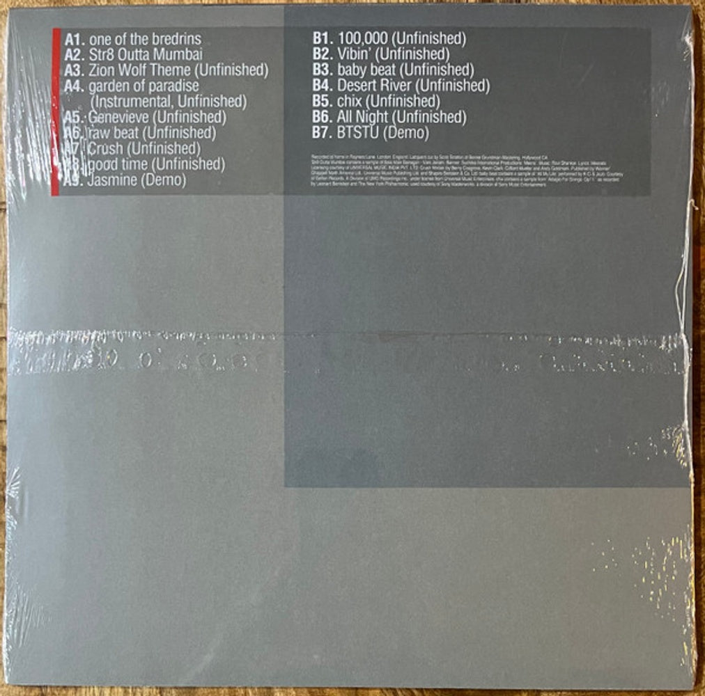 Back Cover: Jai Paul – Bait Ones (Stic LP Vinyl) Vinyl LP | Relix