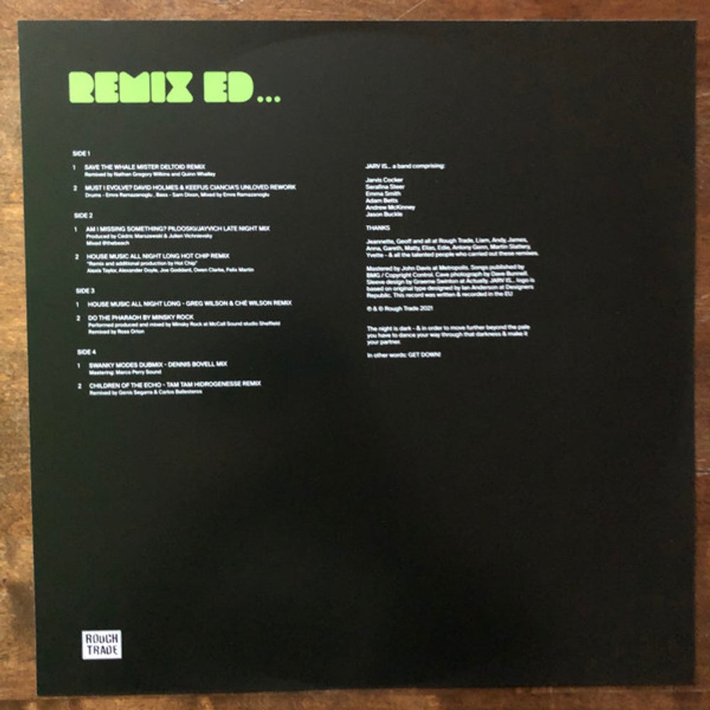 Back Cover: Jarvis Cocker – REMIX ED (2-LP Vinyl) Vinyl LP | Relix