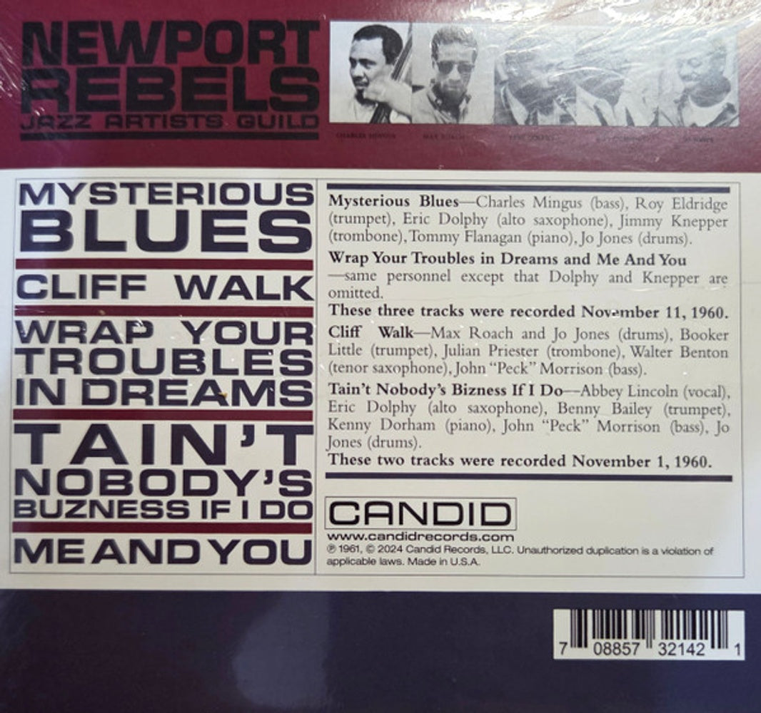Back Cover: Jazz Artist Guild – Newport Rebels (2024 Remaster CD) CD | Relix