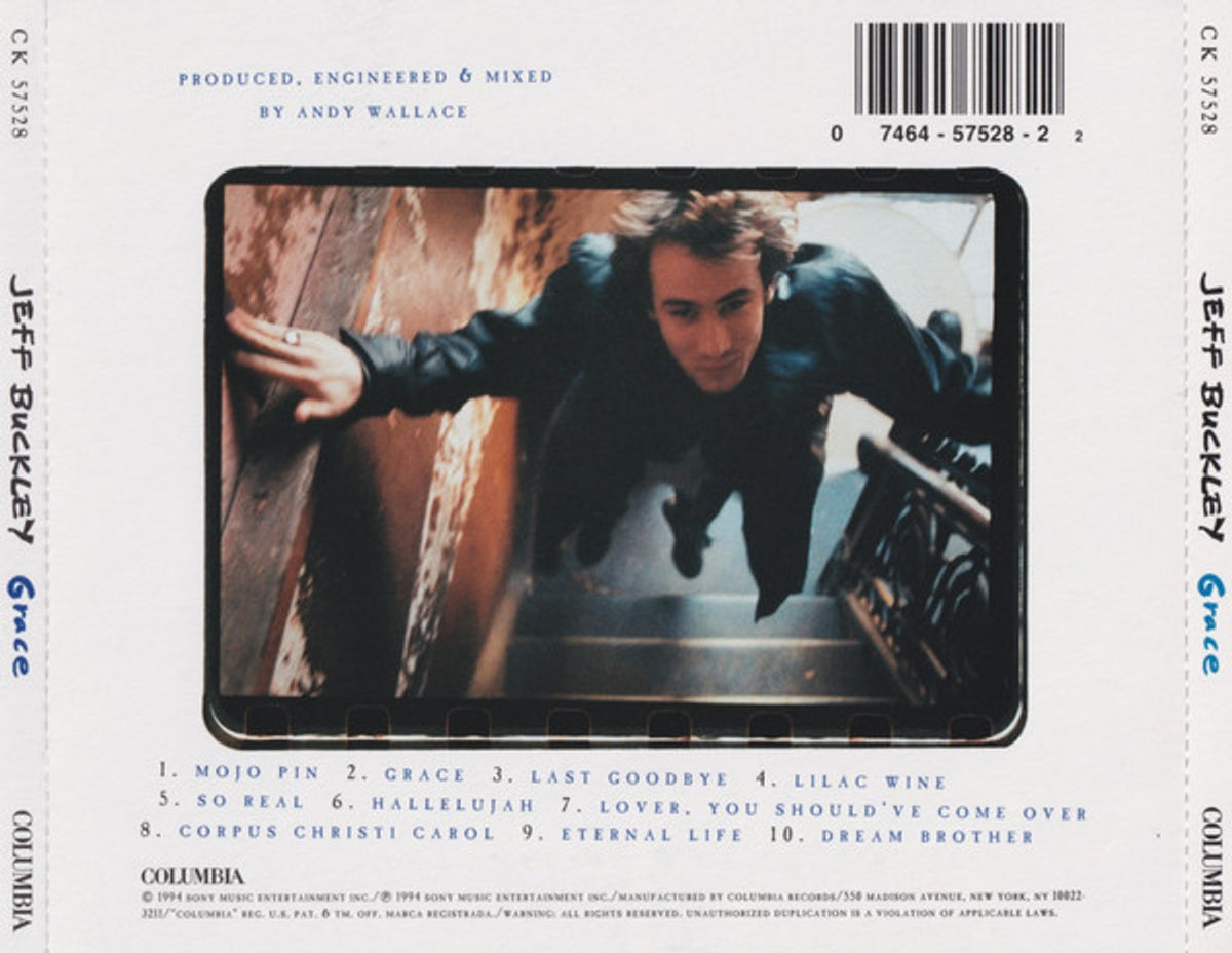 Back Cover: Jeff Buckley – Grace (CD) CD | Relix