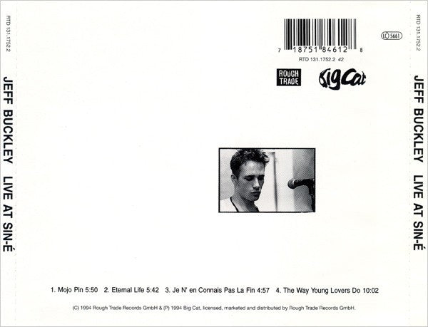 Back Cover: Jeff Buckley – Live At Sin-e CD | Relix