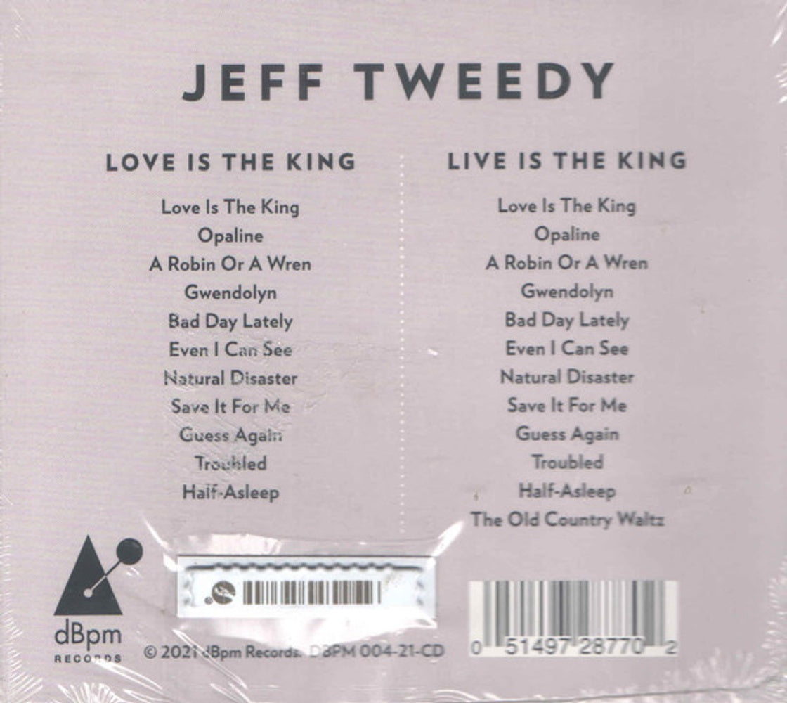 Back Cover: Jeff Tweedy – Love Is The King / Live Is The King (Deluxe CD) CD | Relix