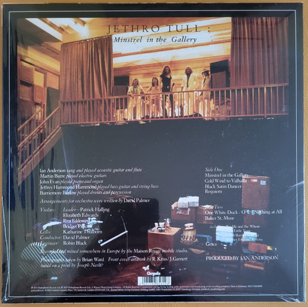 Back Cover: Jethro Tull – Minstrel In The Gallery (Rktbr25, Aniv, Bme LP Vinyl) Vinyl LP | Relix