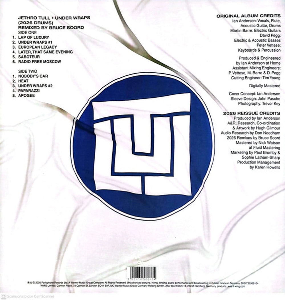 Back Cover: Jethro Tull – Under Wraps (Rmx LP Vinyl) Vinyl LP | Relix