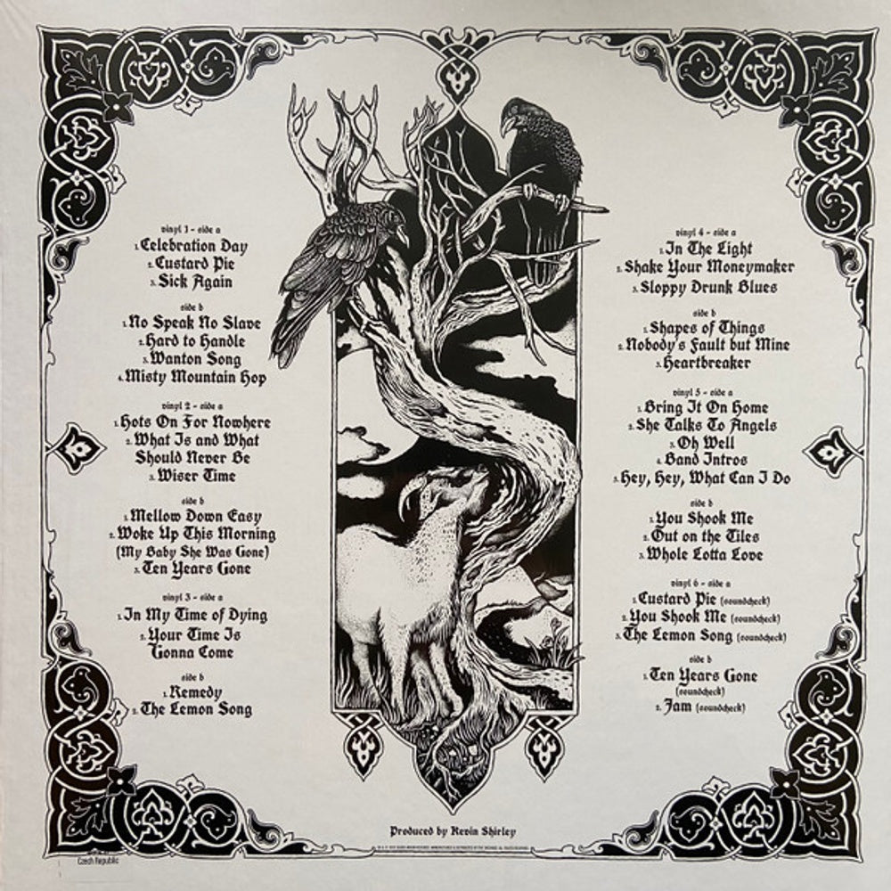 Back Cover: Jimmy Page & The Black Crowes – Live at the Greek (6 LP boxed set) Vinyl LP | Relix