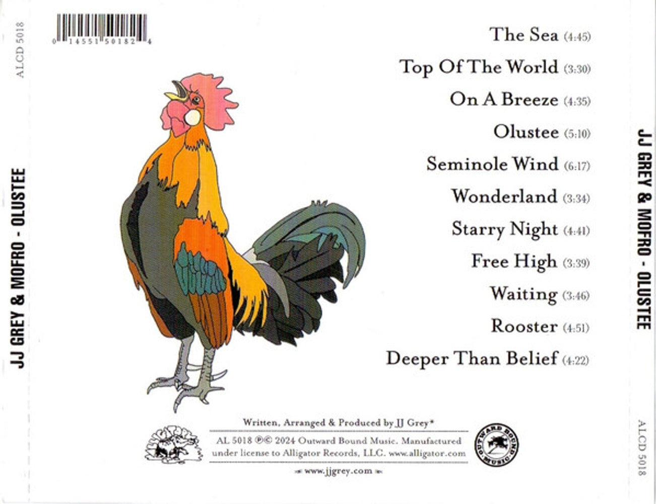 Back Cover: JJ Grey & Mofro – Olustee CD | Relix