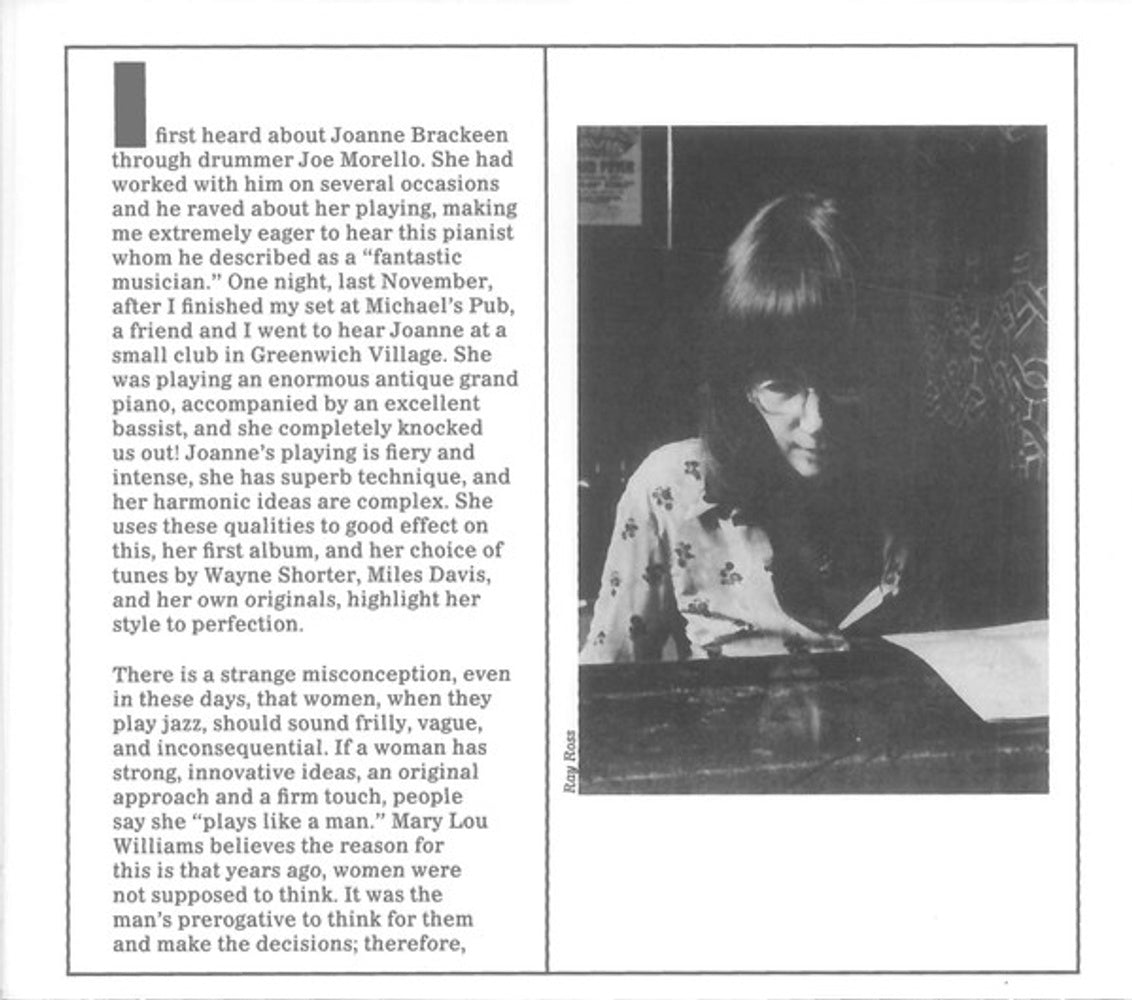 Back Cover: Joanne Brackeen – Snooze (Remastered CD) CD | Relix