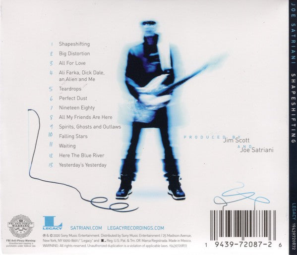 Back Cover: Joe Satriani – SHAPESHIFTING CD | Relix
