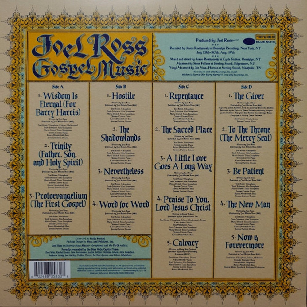 Back Cover: Joel Ross – Gospel Music Vinyl LP | Relix