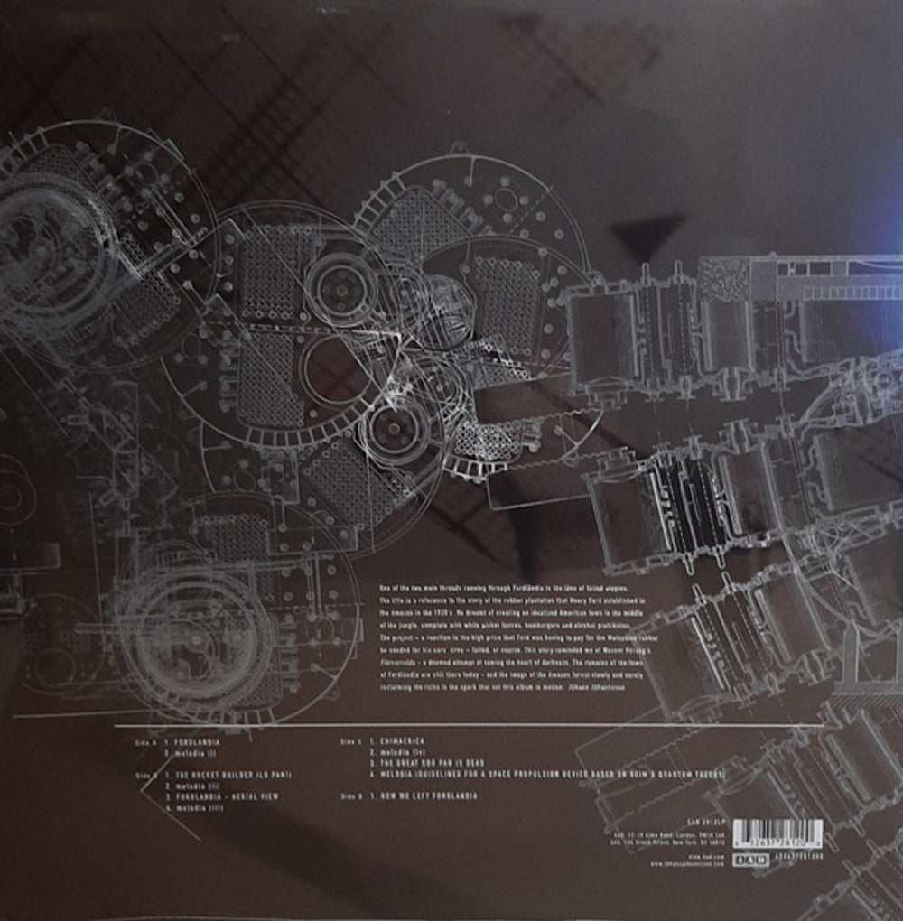 Back Cover: Johann Johannsson – Fordlandia Vinyl LP | Relix