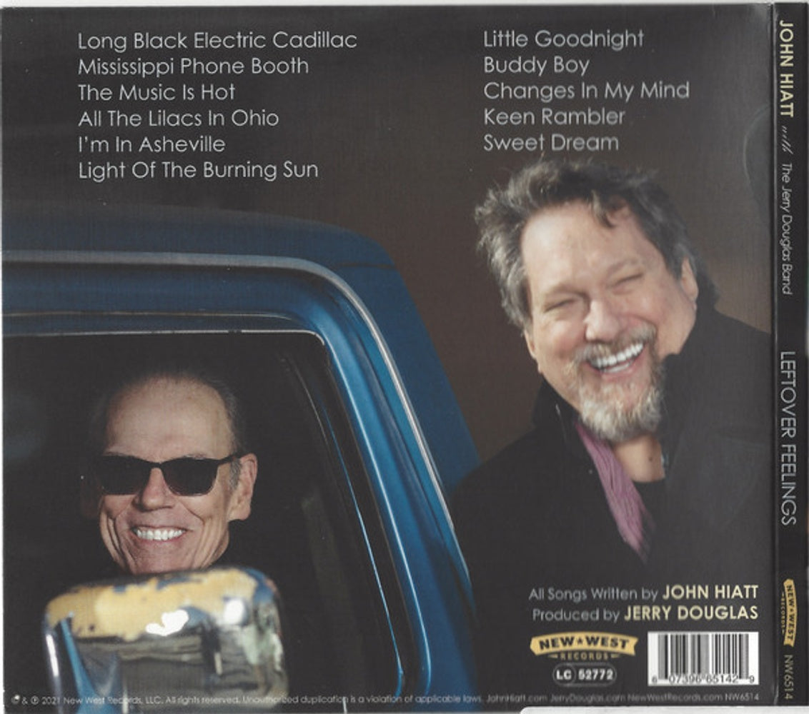 Back Cover: John Hiatt with The Jerry Douglas Band – Leftover Feelings CD | Relix