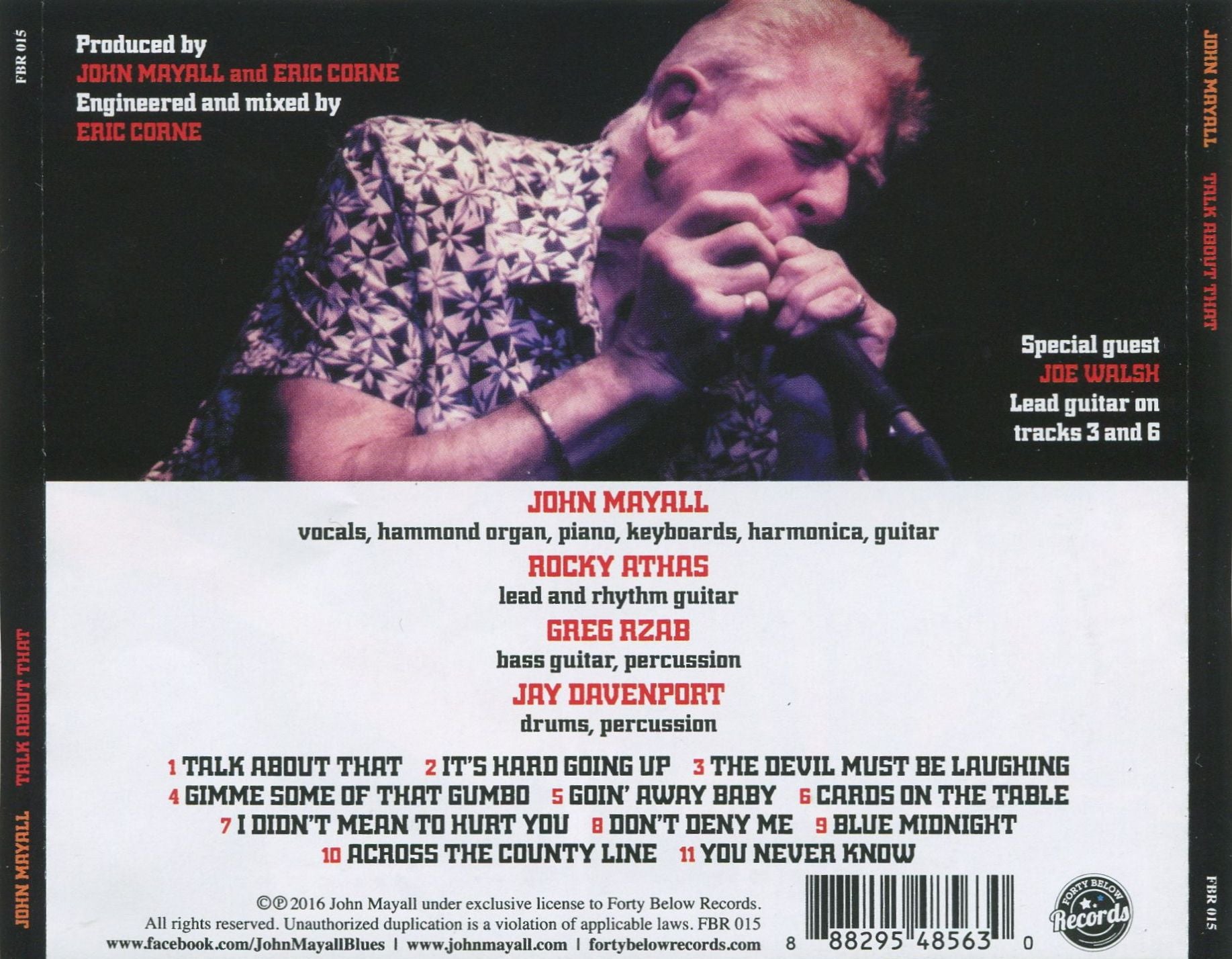 Back Cover: John Mayall – Talk About That CD | Relix