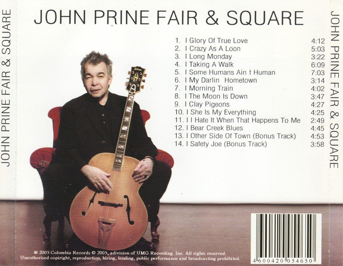 Back Cover: John Prine – Fair & Square Vinyl LP | Relix