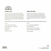 Back Cover: Johnny Cash and Jerry Lee Lewis – Sunday Down South Vinyl LP | Relix