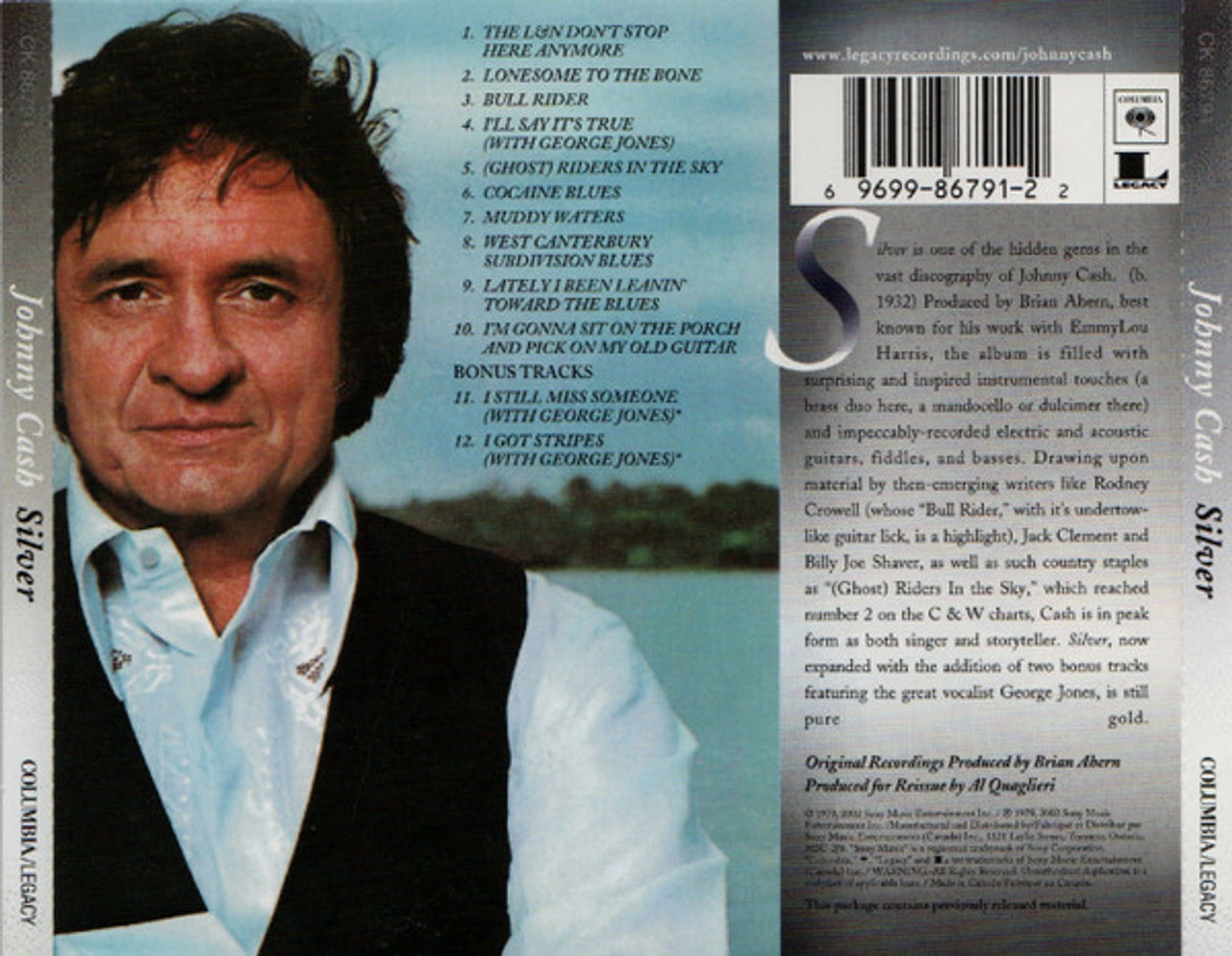 Back Cover: Johnny Cash/Willie Nelson/George Jones – Silver CD | Relix