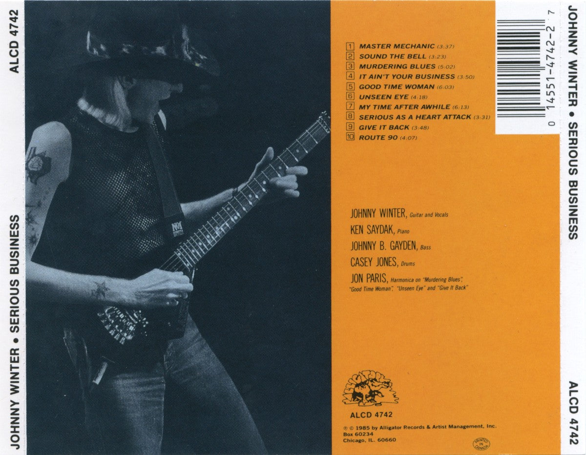 Back Cover: Johnny Winter – Serious Business CD | Relix