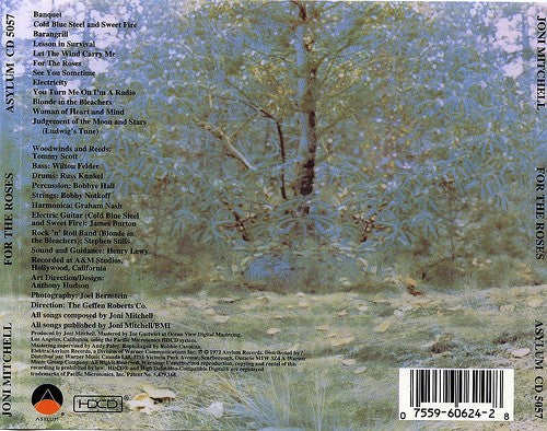 Back Cover: Joni Mitchell – For The Roses Vinyl LP | Relix