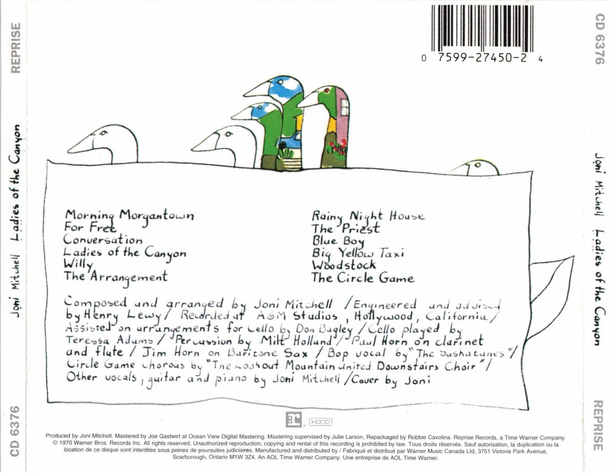 Back Cover: Joni Mitchell – Ladies Of The Canyon Vinyl LP | Relix