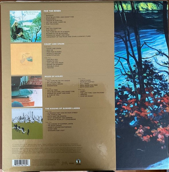 Back Cover: Joni Mitchell – The Asylum Albums 1972-1975 (5LP Box Set) Vinyl LP | Relix