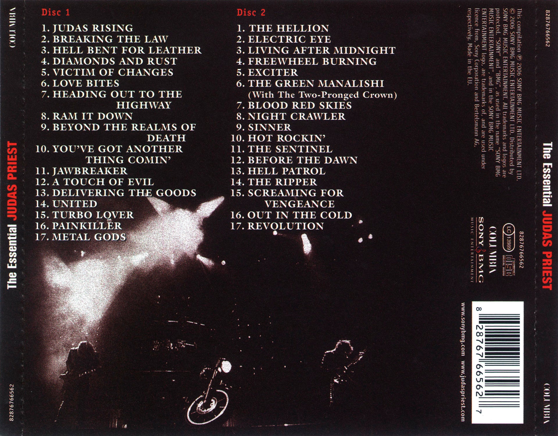 Back Cover: Judas Priest – Essential CD | Relix