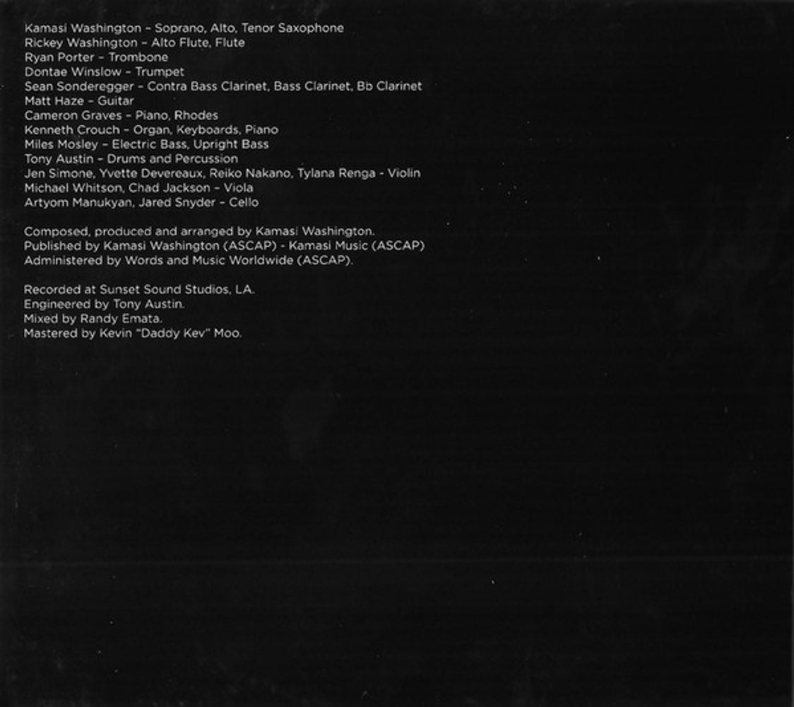 Back Cover: Kamasi Washington – Becoming (Music from the Netflix Original Documentary)(Original Sound) CD | Relix
