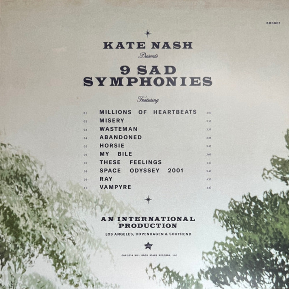 Back Cover: Kate Nash – 9 Sad Symphonies (Colored, Pnk, Post LP Vinyl) Vinyl LP | Relix
