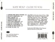 Back Cover: Kate Wolf – Close to You CD | Relix