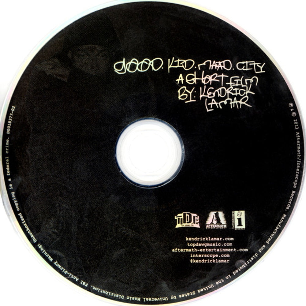 Back Cover: Kendrick Lamar – Good Kid: M.A.A.D City (CD) CD | Relix