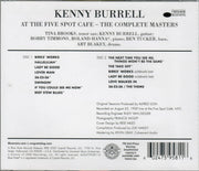 Back Cover: Kenny Burrell  / Blakey,Art – On View At The Five Spot Cafe: Complete Masters CD | Relix