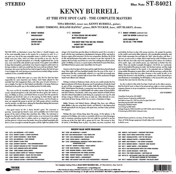 Back Cover: Kenny Burrell  / Blakey,Art – On View At The Five Spot Cafe: The Complete Master Vinyl LP | Relix