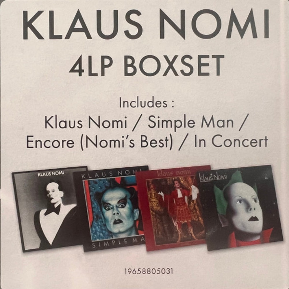 Back Cover: Klaus Nomi – Nomi (Box LP Vinyl) Vinyl LP | Relix