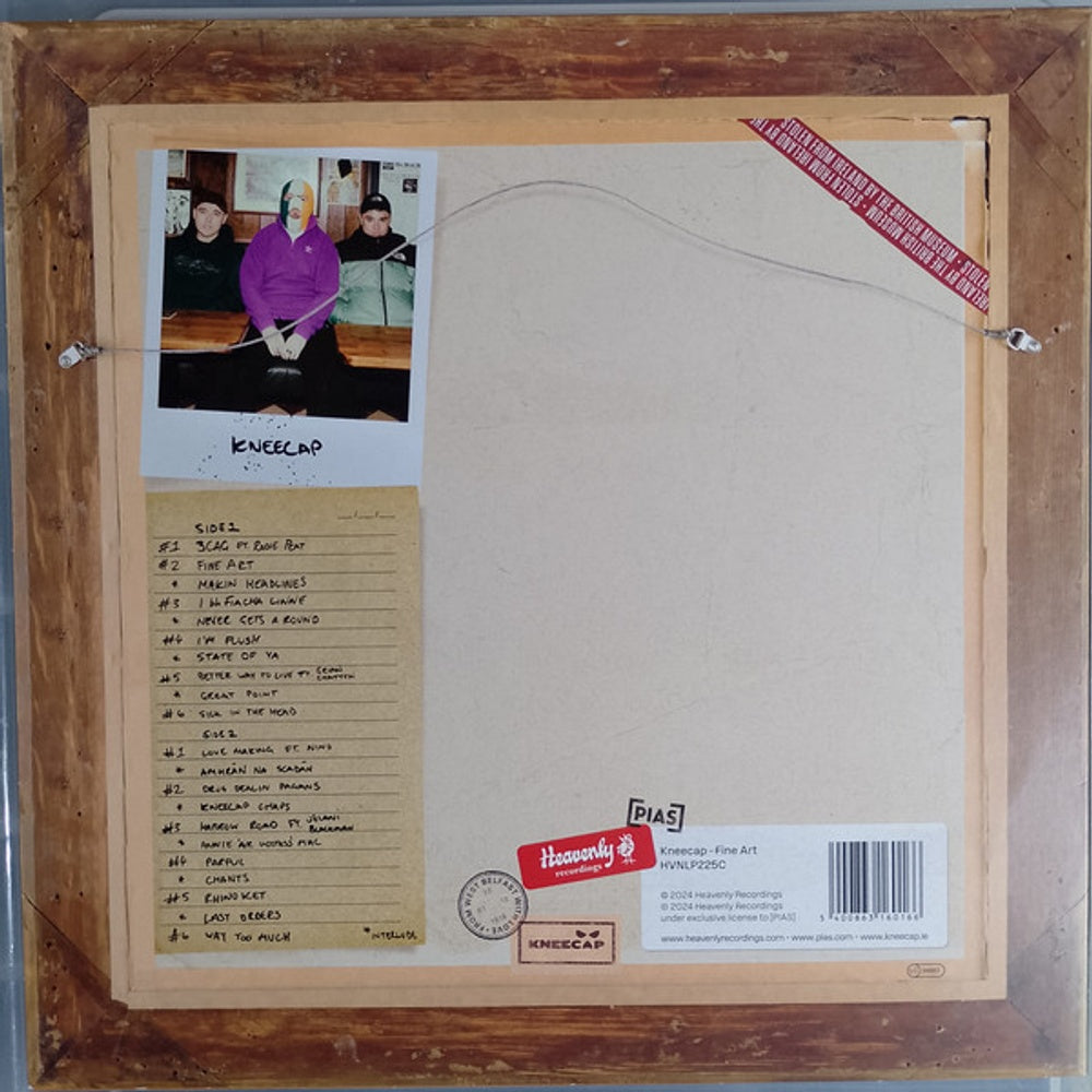 Back Cover: Kneecap – Fine Art Vinyl LP | Relix