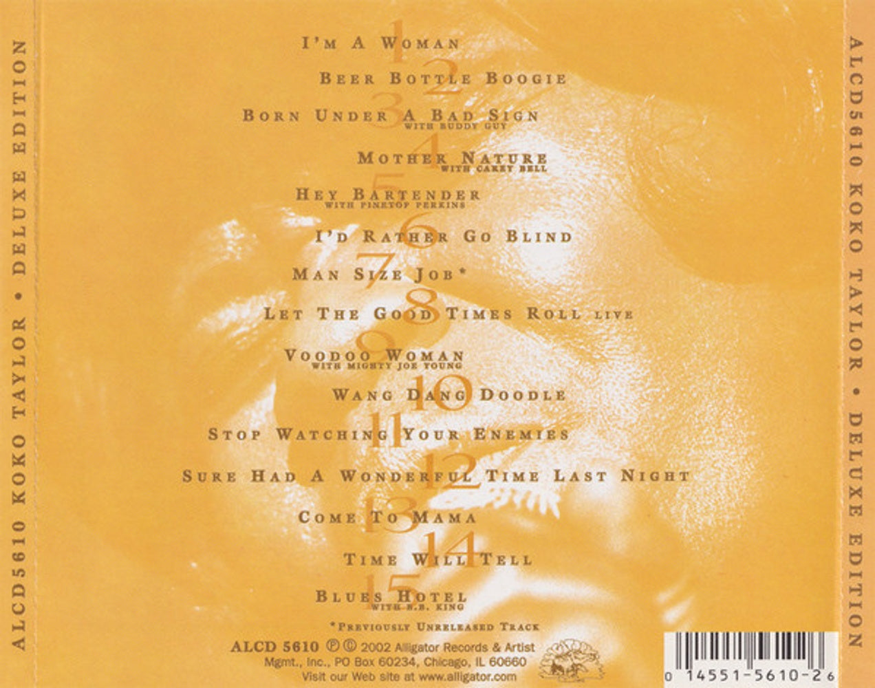 Back Cover: Koko Taylor – Deluxe Edition CD | Relix