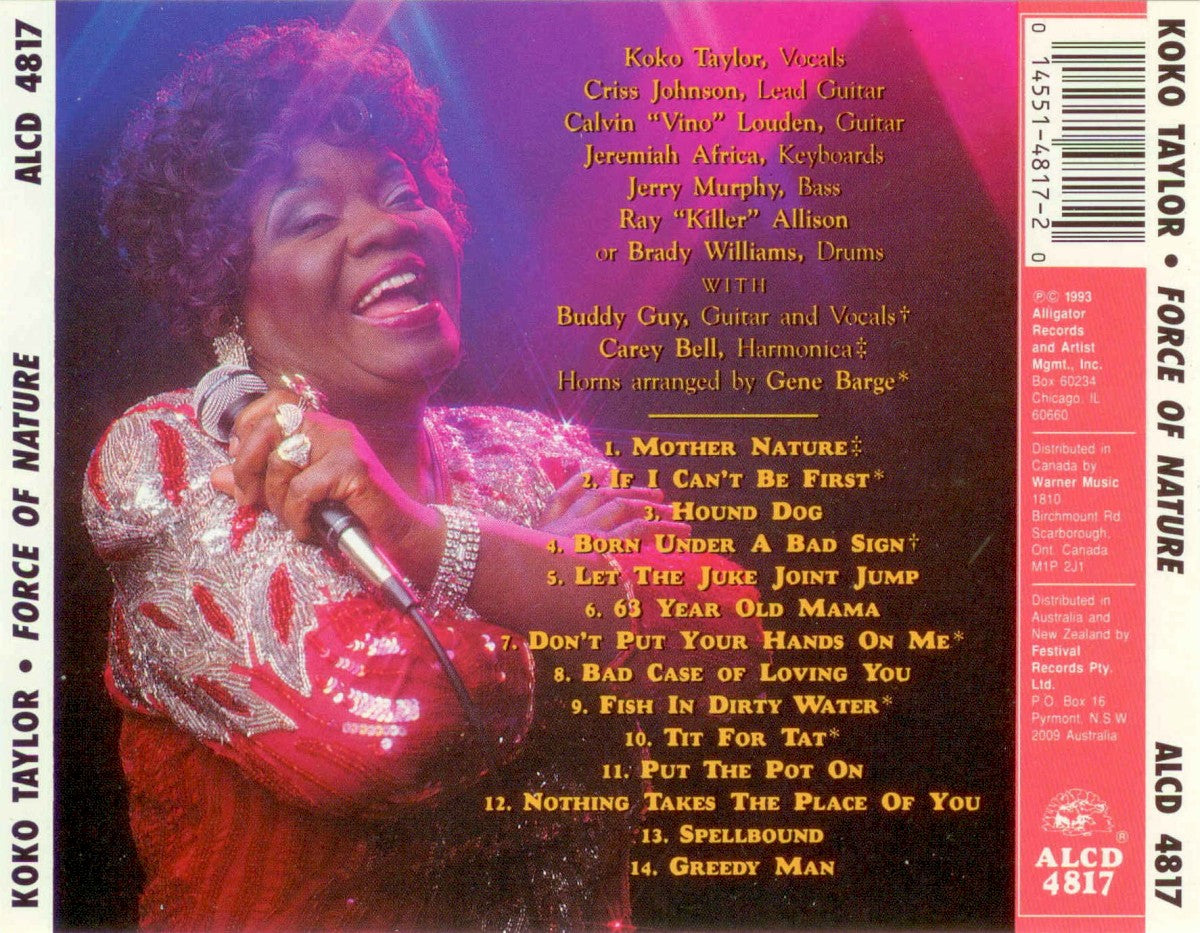 Back Cover: Koko Taylor – Force of Nature CD | Relix