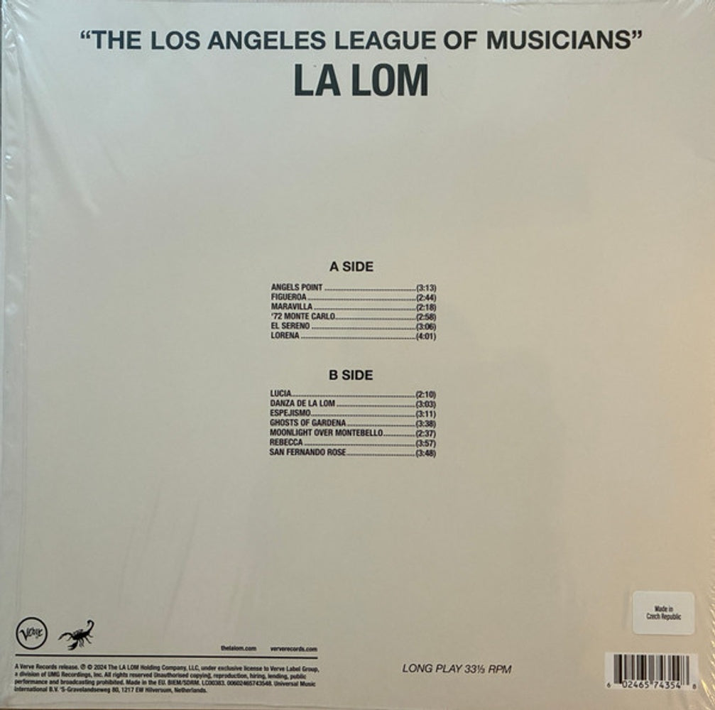 Back Cover: LA LOM – The Los Angeles League Of Musicians Vinyl LP | Relix