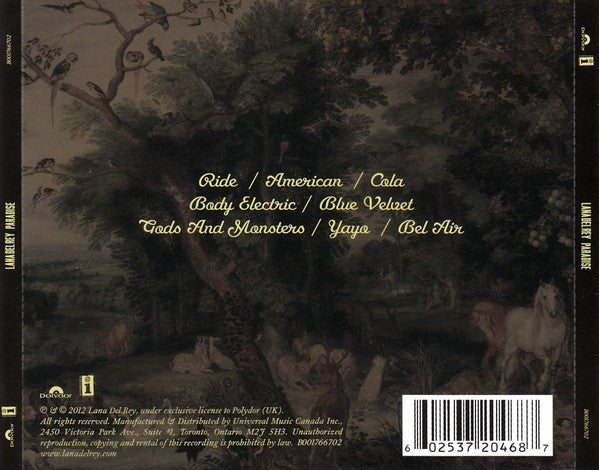 Back Cover: Lana Del Rey – Paradise (CD) CD | Relix