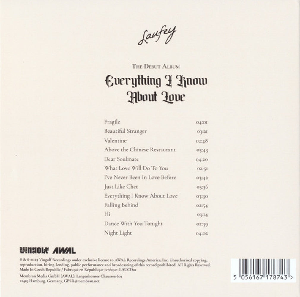 Back Cover: Laufey – Everything I Know About Love (CD) CD | Relix