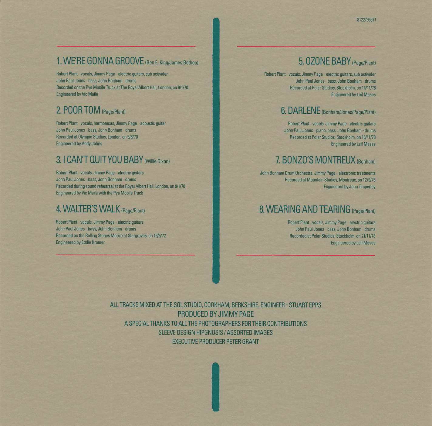 Back Cover: Led Zeppelin – Coda: Remastered Super Deluxe Edition (Box Set 9-CD) CD | Relix