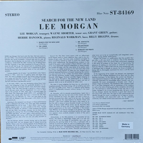 Back Cover: Lee Morgan – Search For The New Land (Blue Note Classic Series LP Vinyl) Vinyl LP | Relix